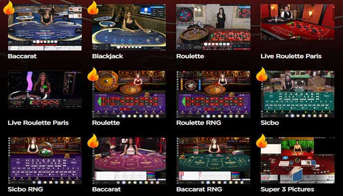 live casino house games